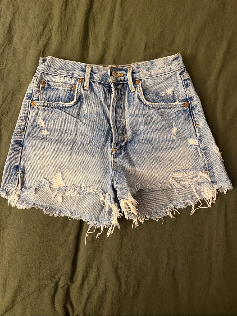 AGOLDE Jaden High-Rise Denim Shorts